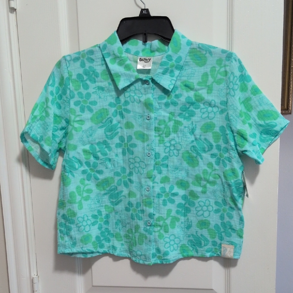 Bluey Button Down Gauzey Shirt